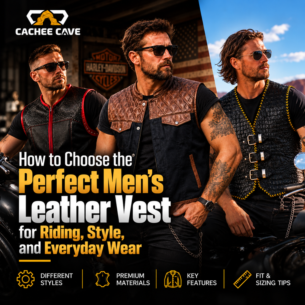 How to Choose the Perfect Men’s Leather Vest for Riding, Style, and Everyday Wear