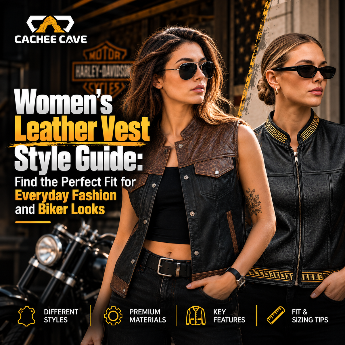 Women's Leather Vest Style Guide: Find the Perfect Fit for Everyday Fashion and Biker Looks