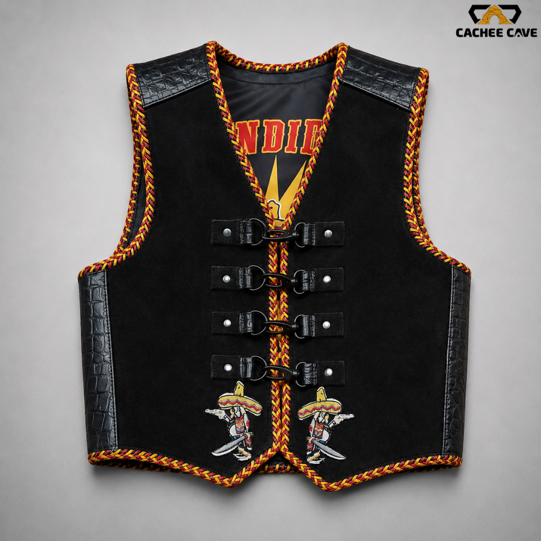Men's Australian Bandido Motorcycle Leather Vest
