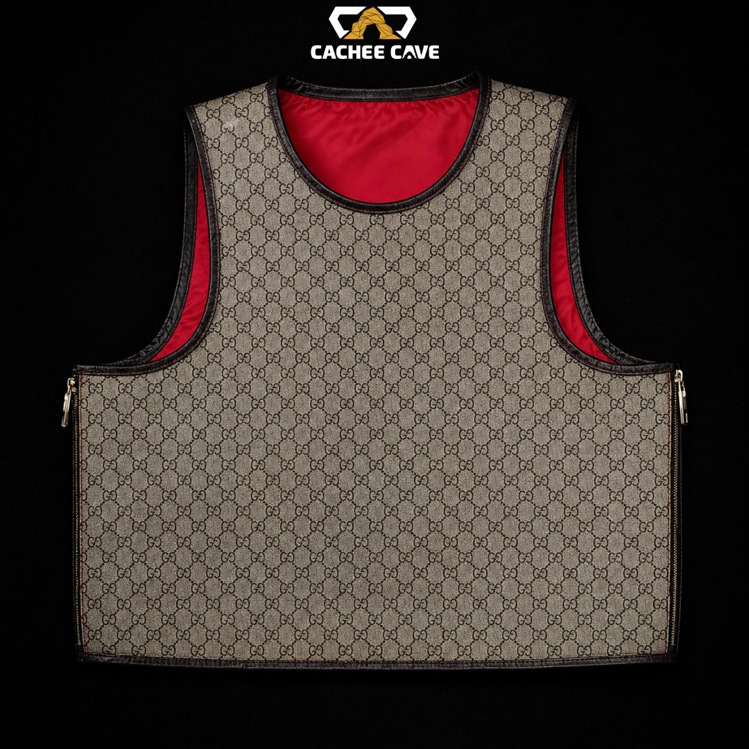 Men’s Designer Poncho Vest – Luxury Brand Pattern Style