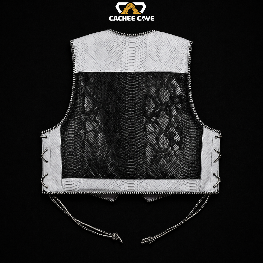 Premium Australian Style Snake Vest with White Clasps