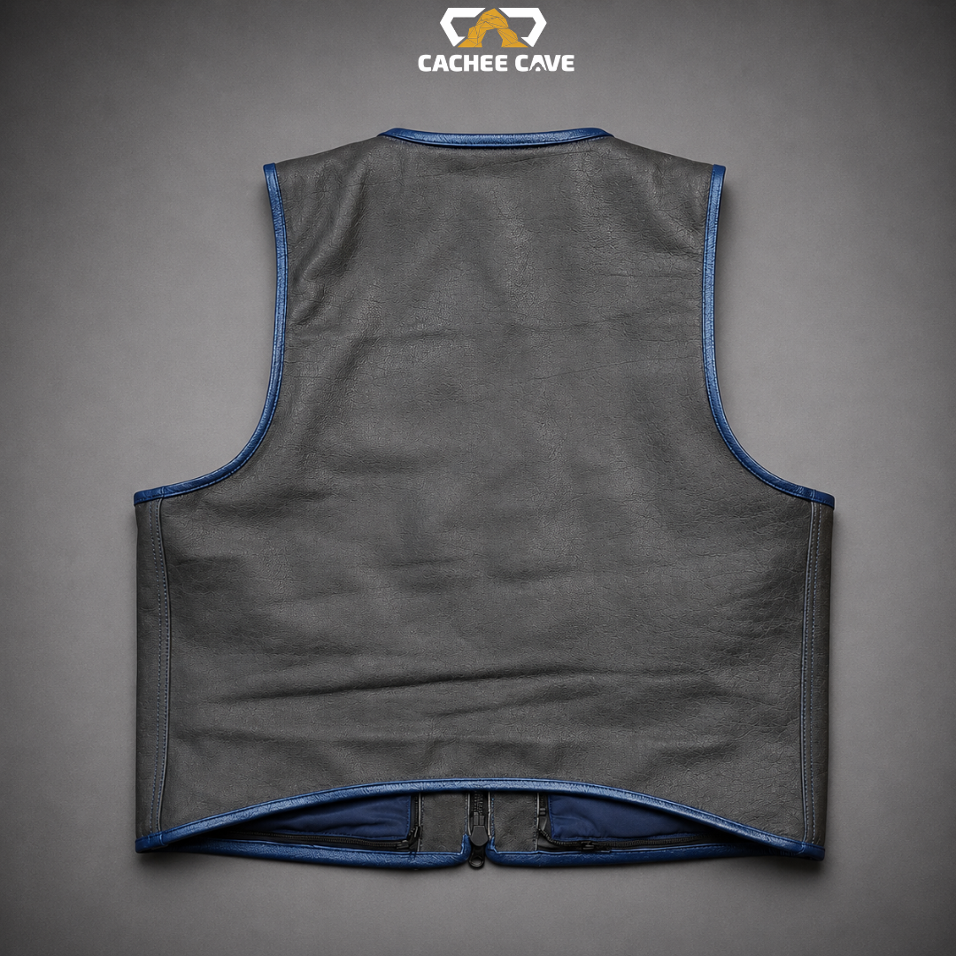 Premium Distressed Cowhide Motorcycle Vest