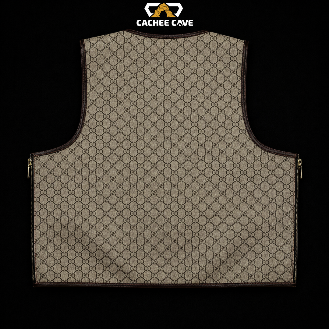 Men’s Designer Poncho Vest – Luxury Brand Pattern Style