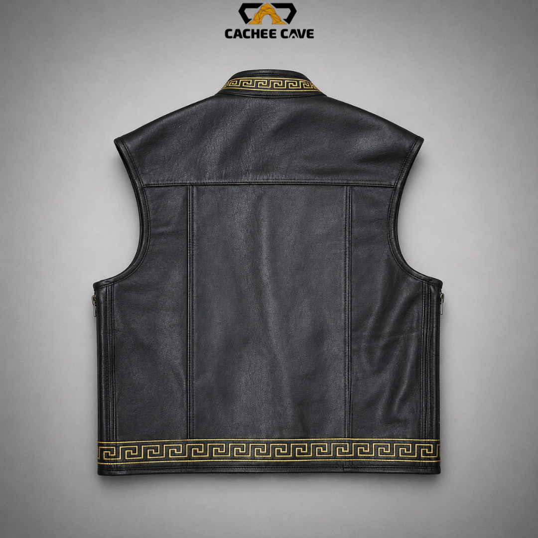 Women's Black Cowhide Leather Vest – Euro Style