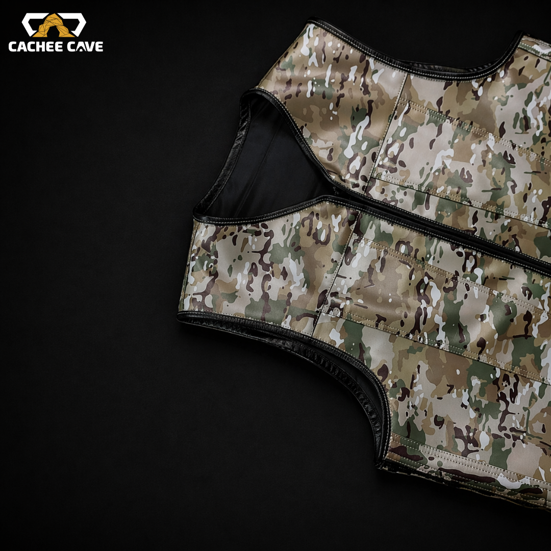 Men’s MultiCam Leather Vest – Euro Style Tactical Fit