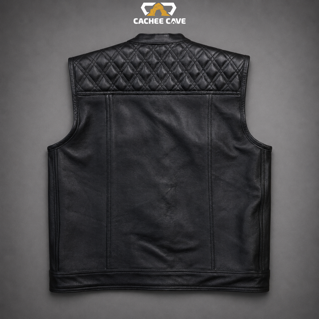 Men's Reversible Leather & Denim Vest – US Style