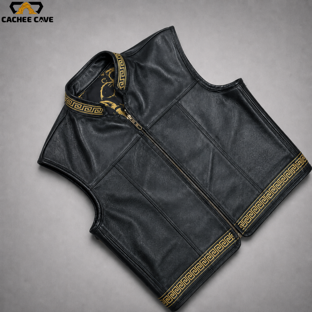 Women's Black Cowhide Leather Vest – Euro Style