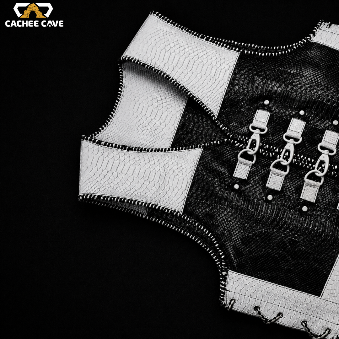 Premium Australian Style Snake Vest with White Clasps