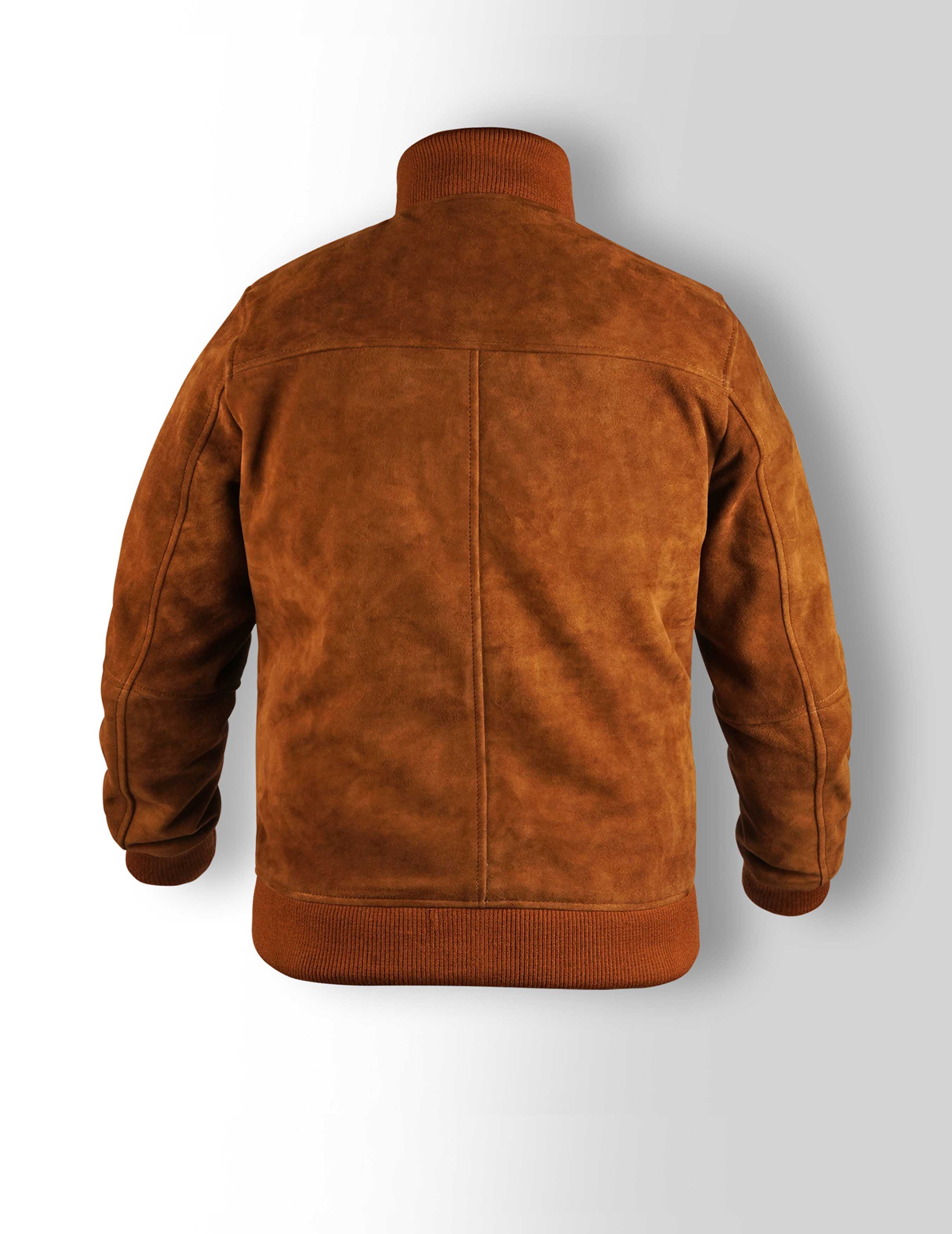 Men's High Neck Bomber Jacket - Cachee Cave