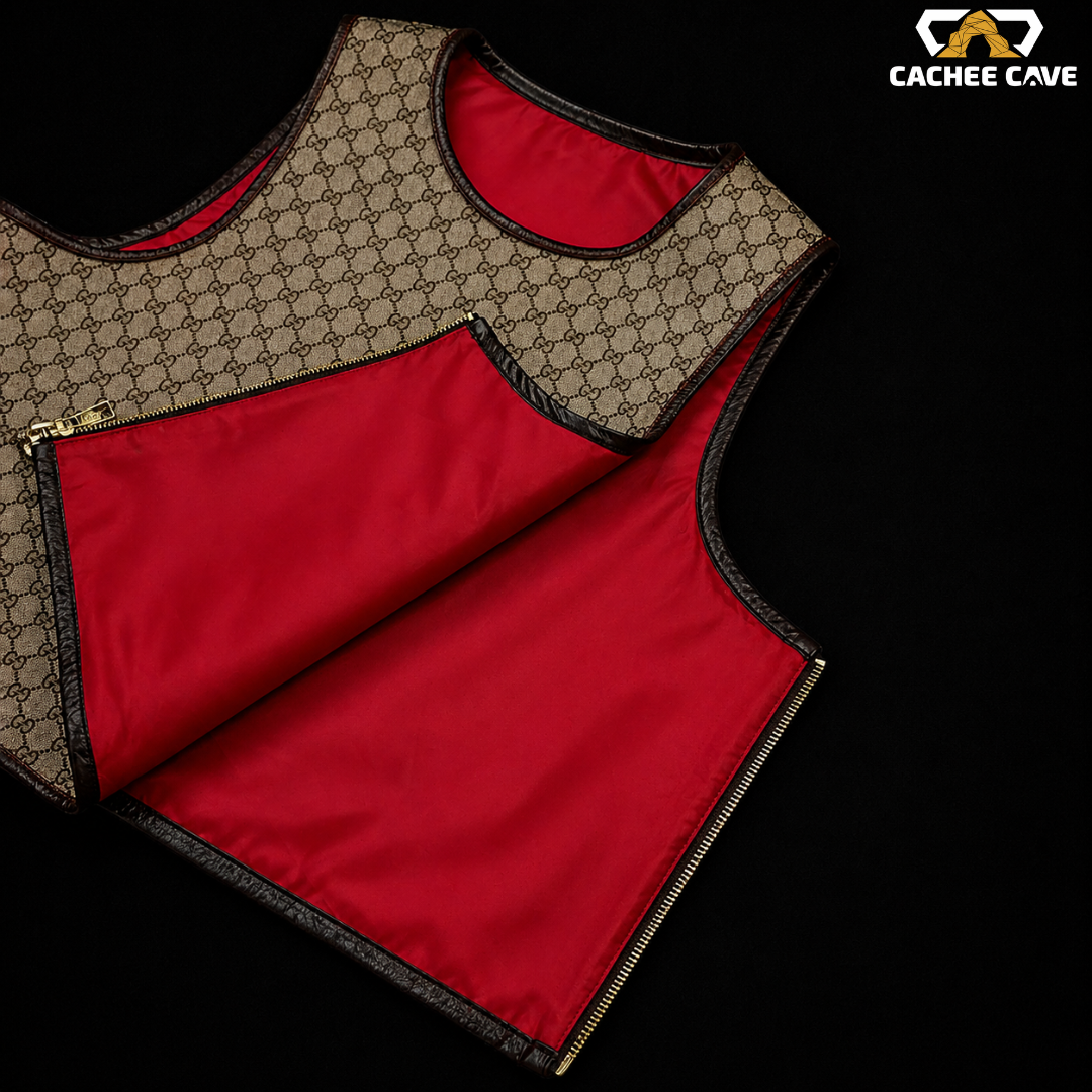 Men’s Designer Poncho Vest – Luxury Brand Pattern Style
