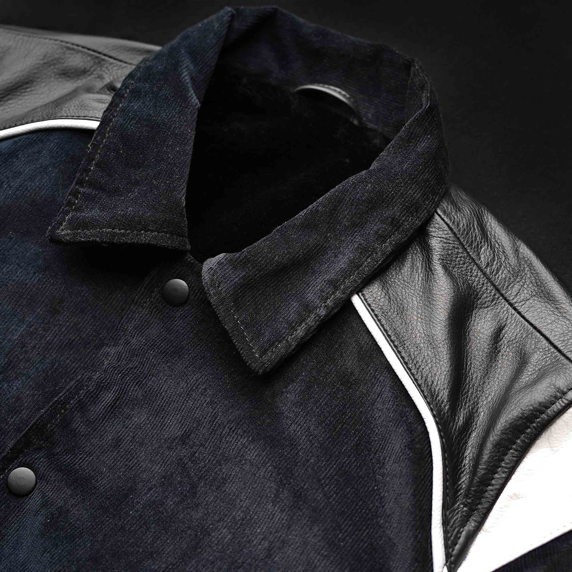 Men's Lapel Collar Varsity Jacket  - Cachee Cave